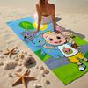 Ultra-Soft Beach Towel with Cocomelon Theme,Ideal for Pool - Camping, Diving - Perfect Travel Essential, Vibrant Beach Towel.
