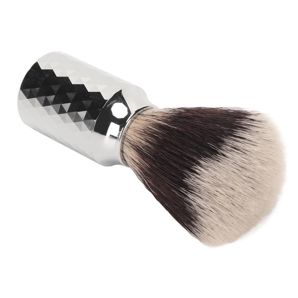 Nylon Beard Foam Brush Rich Lather Prevent Slip Alloy Handle Debris Removal Ergonomic Beard