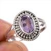 Natural Pink Amethyst Gemstone Handmade 925 Solid Silver Jewelry Ring S.6 q3O38