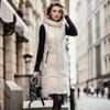 Oversized Cotton Vests Sleeveless Coat Women Autumn Winter Hooded Waistcoat Puffer Parkas Long Warm Down Cotton Outwear