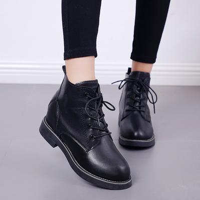 2024 НОВЫЕ женские ботинки в британском стиле, женские кожаные мотоциклетные ботинки на плоской подошве, высокое качество, размер dfv567