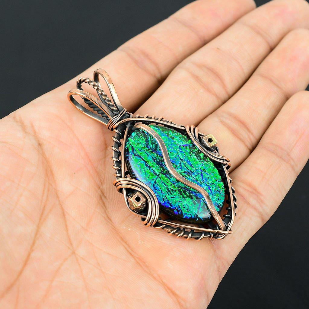Australian Triplet Opal Jewelry, 999 Copper Wire Wrapped Pendant Handmade Gemstone Jewelry, Gifts For Wife Brand New Pendant