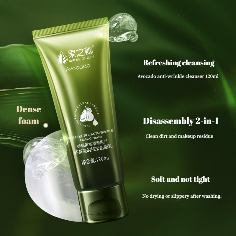 Avocado Anti-Wrinkle Skin Care Lotion Set Cosmetics Improve Darkness Repair Skin Damage Whitening Anti-aging Avocado Essence Skin Care Set