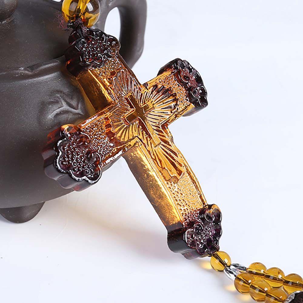 Хрустальный крест Иисуса Христа, автомобильный кулон, автомобильные украшения, христианский орнамент, крестовый кулон