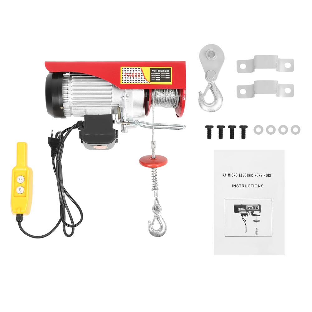 300 600kg Electric Hoist Winch Remote Control Cable Lifting Crane