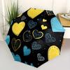 1pc Heart Pattern Automatic Opening/closing Umbrella with Auto Open/Close, Perfect Gift for Friends, Durable Plastic Handle yy250801194