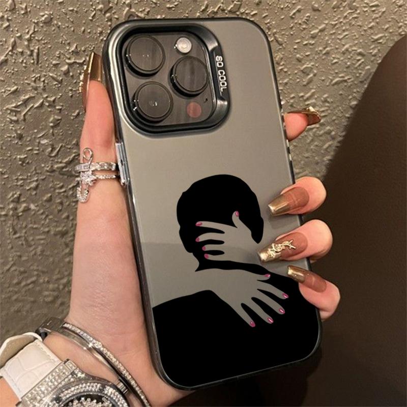 Art Hug Sexy Silhouettes Phone Case For iPhone 15 13 12 11 14 Pro Max Mini XR XS 7 8 Plus SE Plating Matte Lens Protection Cover