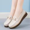 Повседневная обувь для женщин Мокасины на плоской подошве Женские лоферы из натуральной кожи Женские балетки без застежек Туфли для медсестры 2025 Новинка Весна и Осень