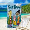 Custom Name Beach Towel Ed Eddy Mystery Beach Towel, Soft Microfiber, Gift for Her/Him, Birthday, for Pool, Beach, Travel, Fan gifts