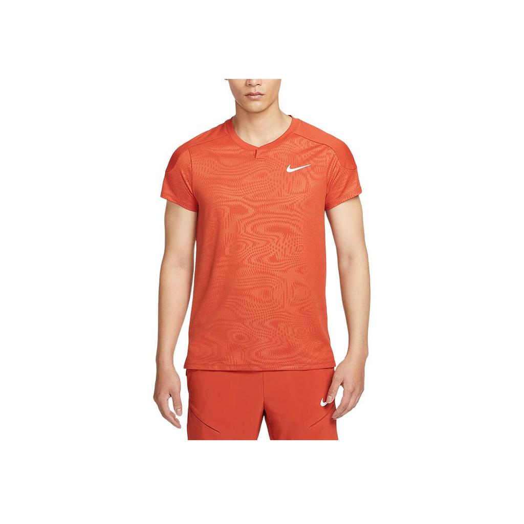 Nike Футболка с коротким рукавом и круглым вырезом, с логотипом Court Slam, цвет Rust FD5263-811