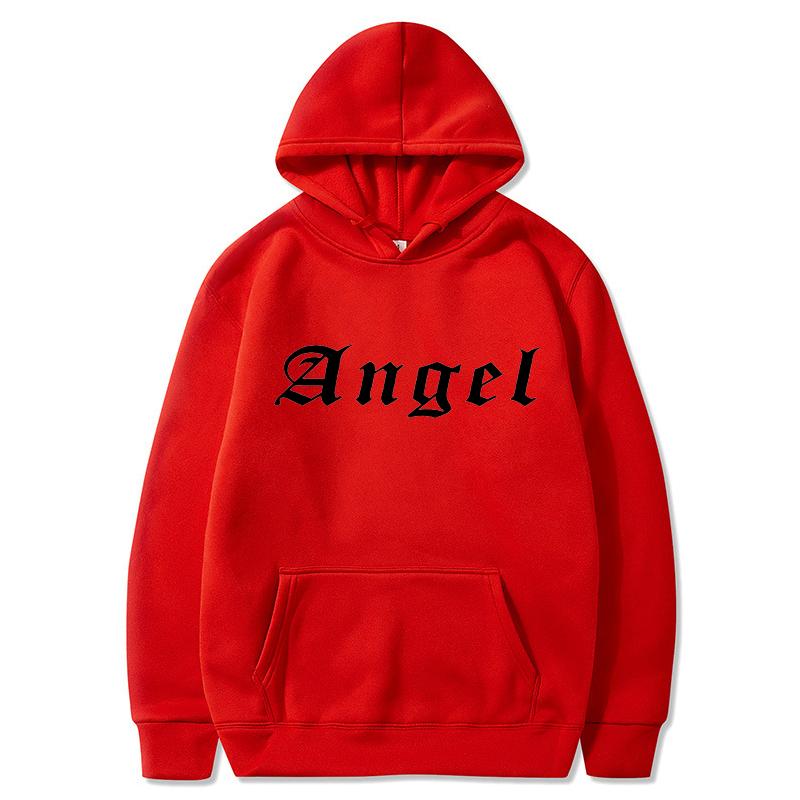 Women Hoodie Pocket Long Sleeve Oversize Angel Printing Women Sweatshirt Autumn Winter Loose Hoodies Letter Styles Hooded