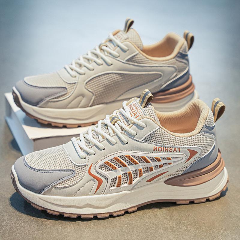 Men's Casual Sneakers Non-Slip Lace-Up Walking Shoes Breathable Lightweight Tennis Shoes Comfortable Outdoor Sports Running Work Sneakers for Men