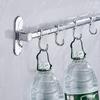 DANLE Drill-Free Stainless Steel Kitchen Rail with Hooks