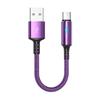 Compact USB C To USB A Charging&Data Cable 2.4A Charger Cord Wire 25cm Short Cord,Nylon and Aluminum Alloy Material