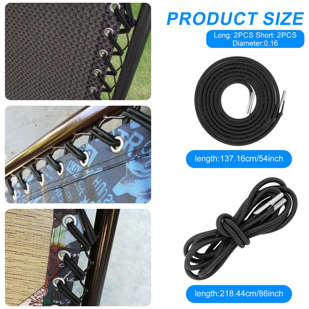 4-16Pcs Chair Replacement Cords Zero Gravity Elastic Recliners Garden Recliner Lounge Repair Bungee Sturdy Accessories