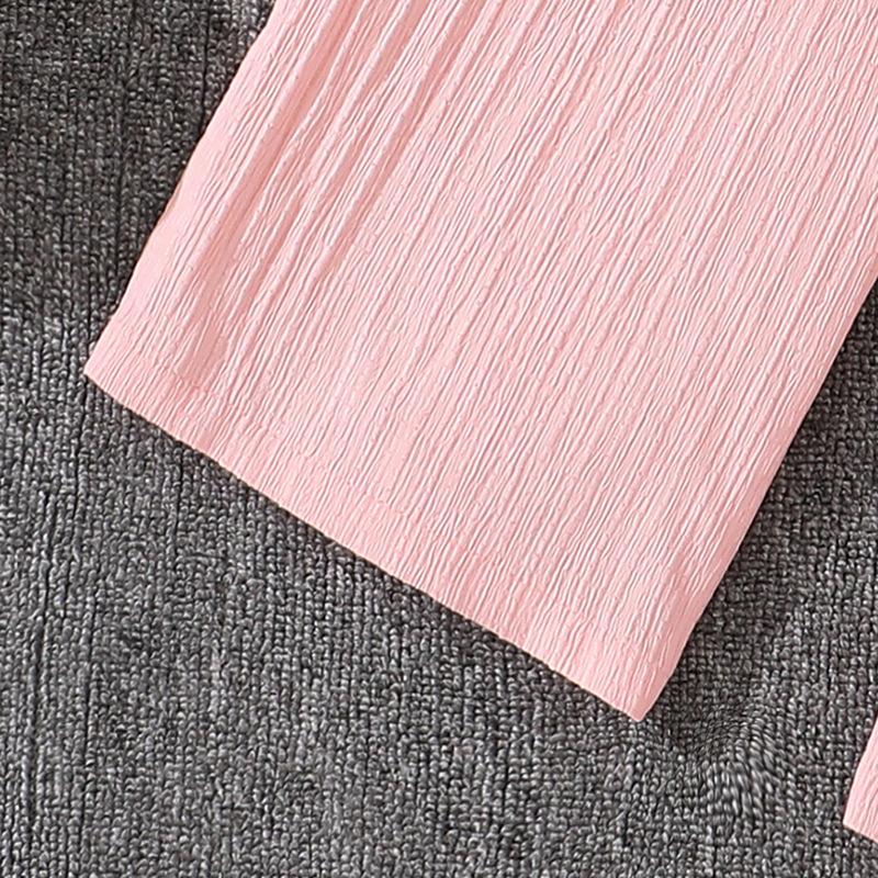 Комплект для девочки Детский Весна/Осень Новый Стиль Топ с V-образным вырезом и длинным рукавом + Повседневные Брюки