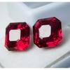 13.52 Ct NATURAL Red RUBY Gemstone Pair Square Shape CERTIFIED XA-25260