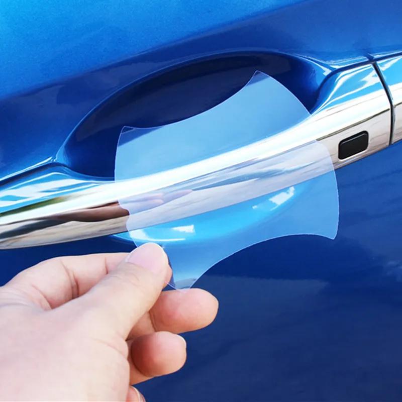 5 шт. защитная пленка для автомобильной ручки прозрачные наклейки на автомобильную дверь виниловые антицарапающиеся устойчивые автоаксессуары