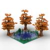 Buildmoc Creative Maple and Lake Forest Tree Rivers Natural Scenery Ideas MOC Building Blocks Toys for Children Kids Gifts Toy