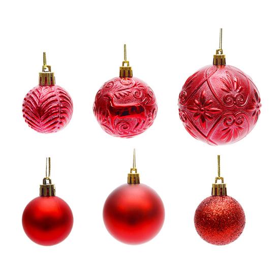 36/40/50 шт. набор рождественских шаров, красочные небьющиеся декоративные безделушки для рождественской елки, праздничные подвесные украшения со шнуром для домашнего магазина, витрины