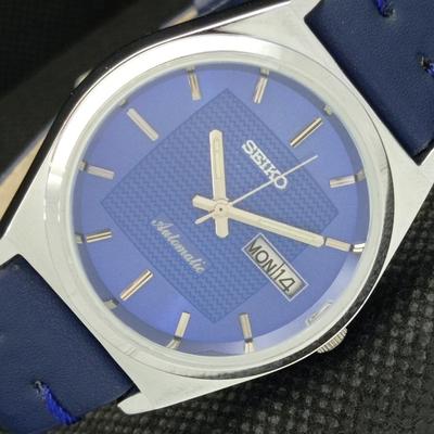 ВОССТАНОВЛЕННЫЕ ВИНТАЖНЫЕ МУЖСКИЕ ЧАСЫ SEIKO 5 AUTO 6309A JAPAN D/D СИНИЕ 593c-a314814-2