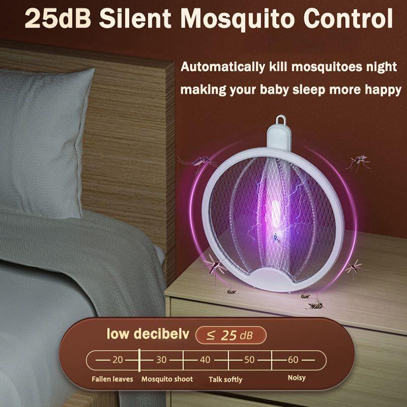 Два в одном литиевая батарея Бытовая складная мухобойка от комаров Открытый электрический убийца комаров Световая волна USB Перезаряжаемая ловушка для насекомых