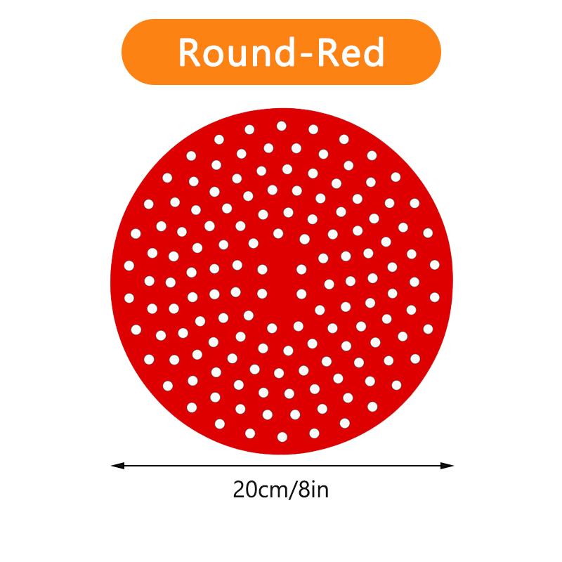 Многоразовый силиконовый коврик для фритюрницы, антипригарная подкладка для пароварки, внутренний коврик для выпечки, кухонные принадлежности, круглый квадратный