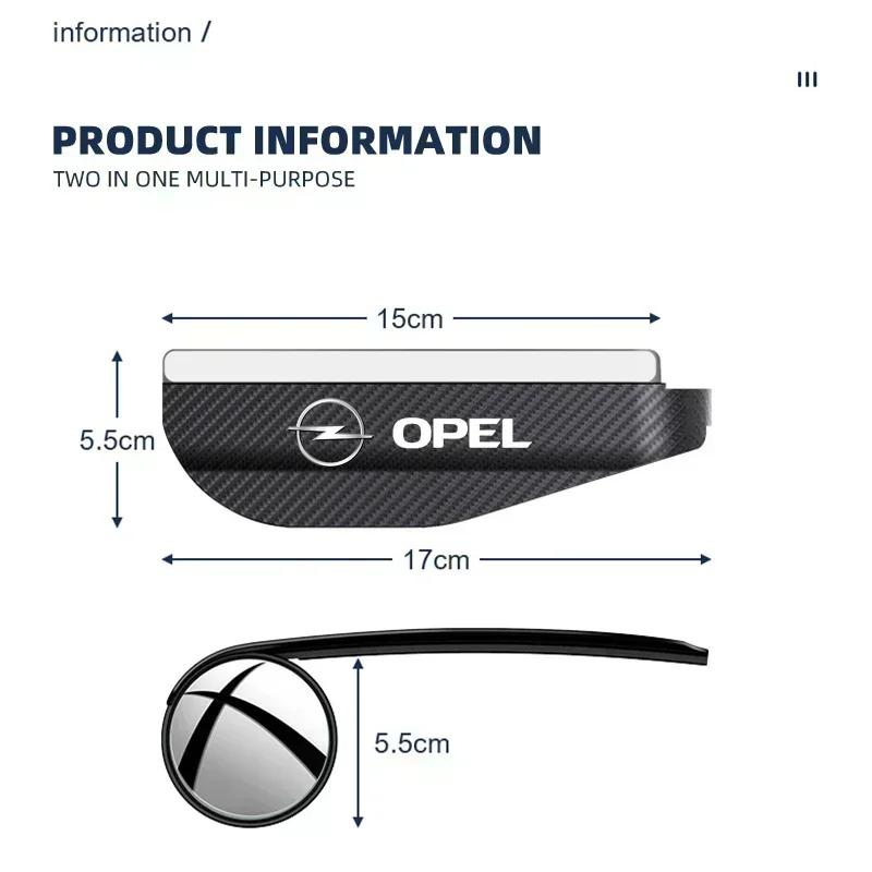 VKXG1 2PCS Car Rearview Mirror Rain Eyebrow Visor Small Round Mirror For Opel Astra Insignia Corsa Zafira Meriva Mokka Vivaro Vectra