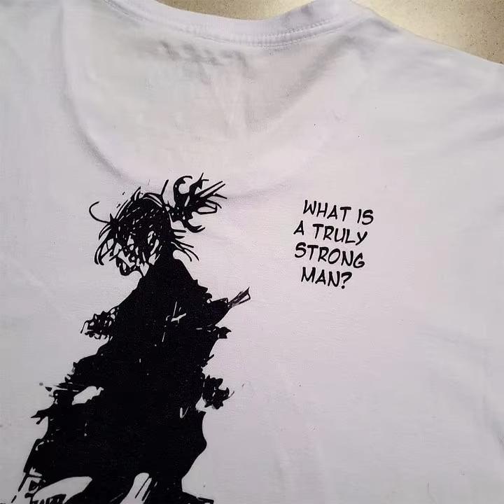 Vagabond Cartoon Arts Print T-Shirt Casual Comfort Men's and Women's Same Style Oversized T Shirt Comfortable Cotton Tees