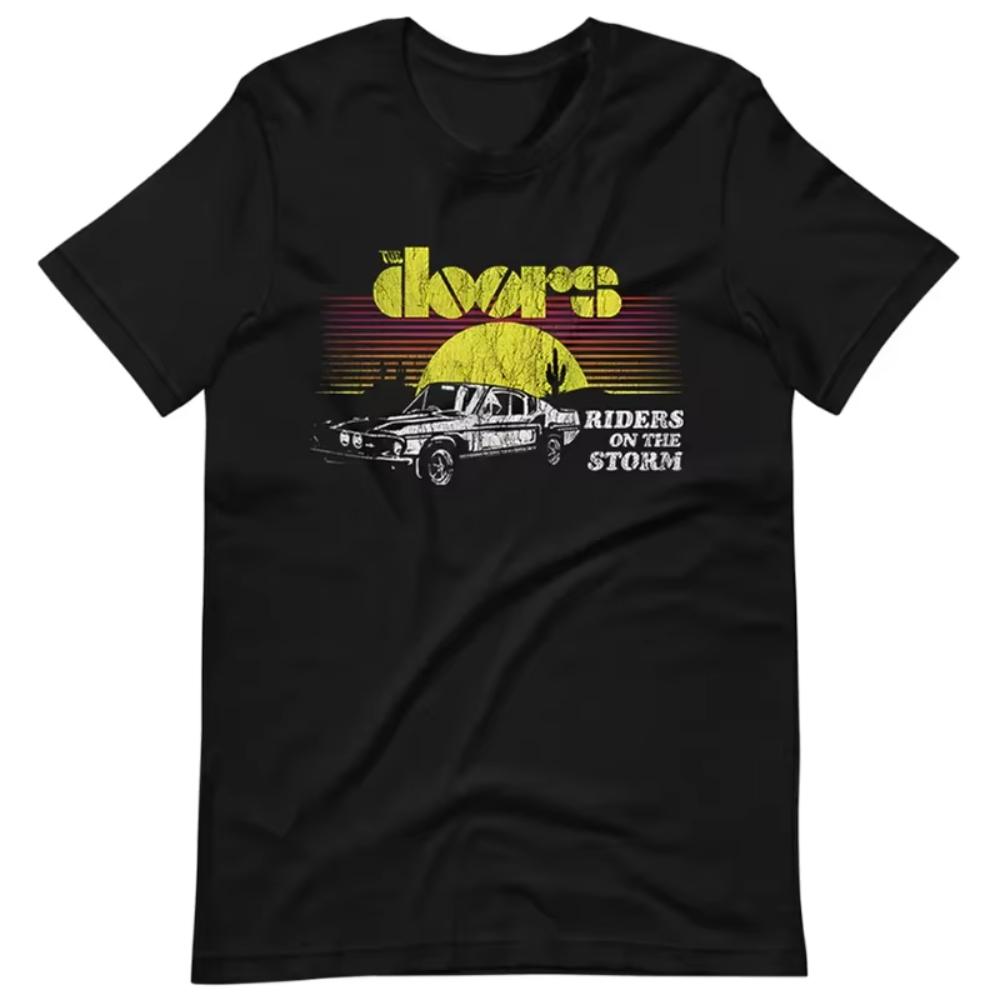 Мужская летняя черная хлопковая футболка с принтом пейзажа и букв, круглый вырез, уличный хип-хоп, высокое качество, большая, с коротким рукавом