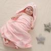 Hooded Baby Bath Towels 80x80cm Toddler Bathrobe Sleeping Swaddle Wrap Newborn Towel  Girls