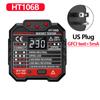 HT106 HT107 Тестер розеток Pro Тест напряжения Цифровой розетка Розетка Детектор US/UK/EU Вилка Заземление Ноль Линия Вилка Полярность Фаза Проверка