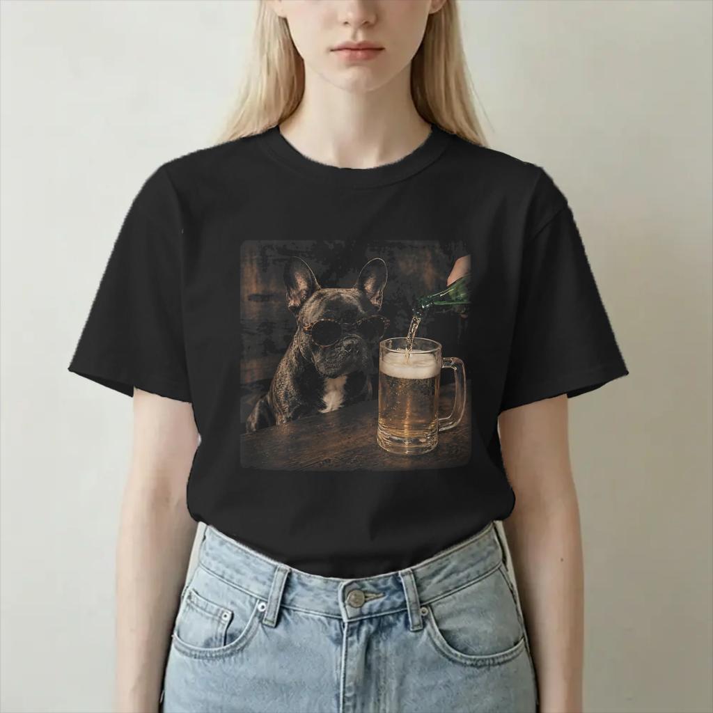 French Bulldog Beer Funny Dog Meme Tshirt For Unisex Unisex 100 Cotton Tees Round Neck Short Sleeve T Shirt 4xl 5xl Clothes