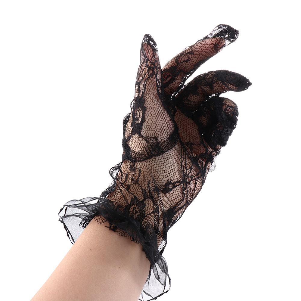 Floral Side Driving Gloves Breathable Summer Lace Women Gloves Lace Gloves Short Gloves Mittens