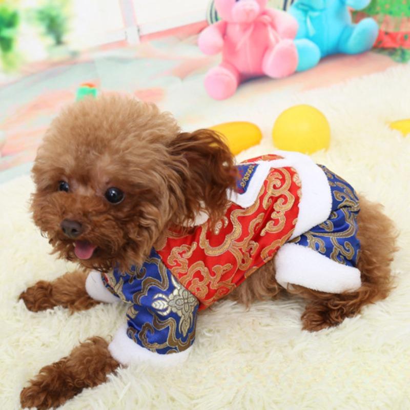 Новая одежда для собак Костюм Танга, утепленный, мягкий, для домашних животных, костюм Танга с четырьмя лапами, пушистый костюм Танга, новогодняя одежда для домашних животных