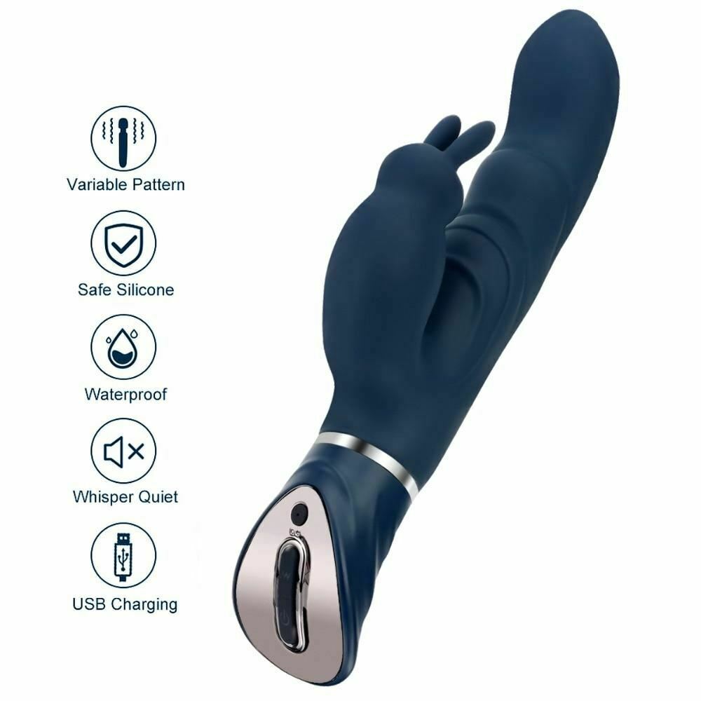 Powerful Blue Rabbit  Clitoris G Spot Stimulation Waterproof Rechargeable Rabbit s