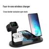 Беспроводное зарядное устройство 4-в-1 для устройств Apple: Поддерживает iPhone, Наушники, Часы и iWatch.