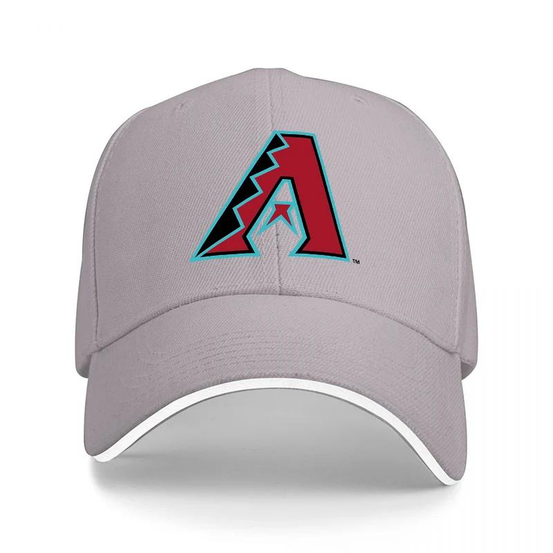 Черная Бейсболка Arizona Diamondbacks с Красно-Бирюзовым Логотипом для Мужчин и Женщин Регулируемая Спортивная Кепка