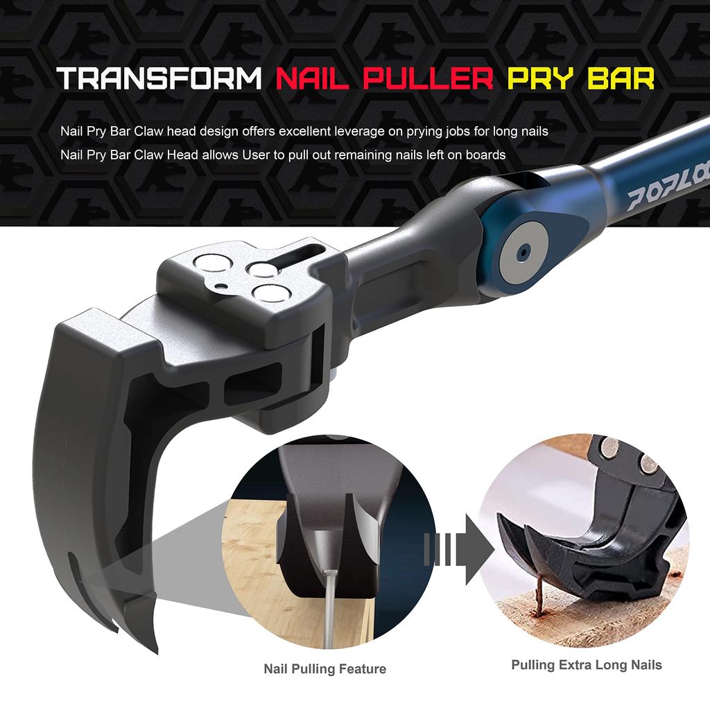 Crowbar Large 965mm Angle Adjustable Blacksmith Kajiya Kajiya Nail Puller Nail Puller Interior Interior Woodworking Demolition Disaster Prevention