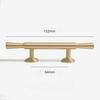 Tinyhob Solid Brass Handle Kitchen Cabinet Door Handles Drawer Pulls  T Bar Bedroom Knobs Wardrobe Decor Furniture Hardware