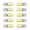 10pcs 12SMD LED W5W T10 194 168 COB Led Parking Bulb Auto Wedge Clearance Lamp Silica Bright White License Light Bulbs