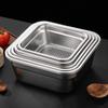 Нержавеющая сталь поднос для хранения овощей и фруктов утолщенная квадратная миска для салата домашняя кухня фильтр-тарелки контейнер