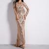 Womens Sequin Evening Dress Long Fishtail Bodycon Prom Gown Formal Mermaid Maxi Dress