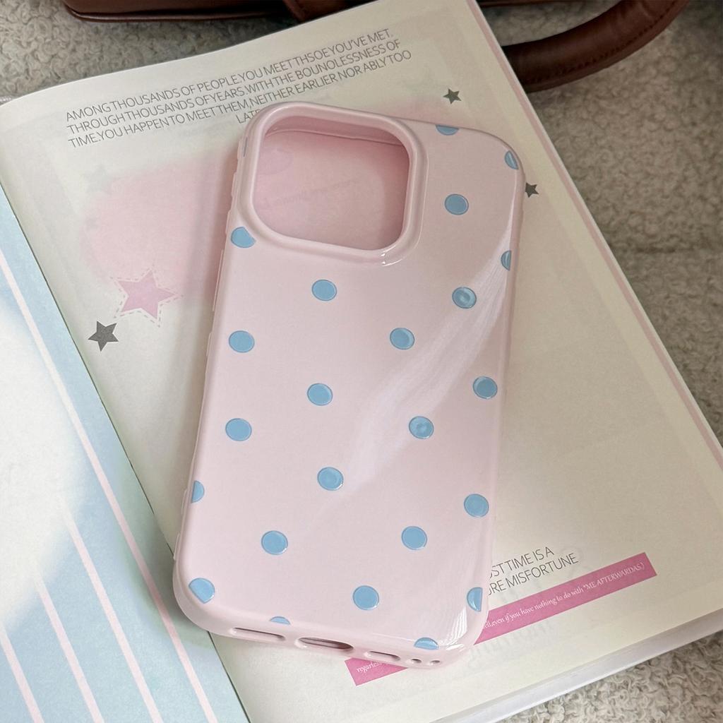 Retro Ins Style Full Screen Polka Dots for Apple 16 Mobile Phone Case for IPhone17pro Max All-inclusive 14 Soft Cases 13