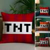 Game T-TNT Block Explosion Pillow Case Plush Fabric Soft Double-Sided Printed Sofa Warm Winter Home Gift Cushion Cover