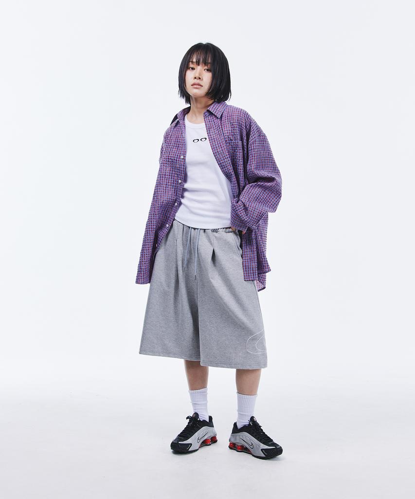 SCALLYWAG Side Big Logo Bermuda Sweat Shorts [Grey]