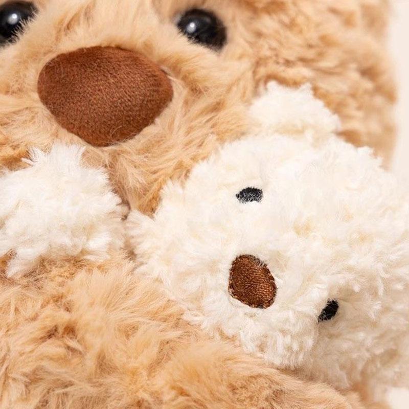 Cute Fluffy Parent And Child Plush Toy Squishy Fluffy Stuffed Animal Doll For Kids Birthday Gift Healing Touch Companion Pillow