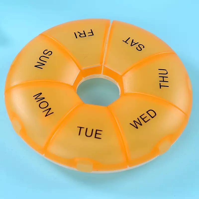 Разноцветный водонепроницаемый органайзер для таблеток на 7 дней - Большой вместимости, Портативная аптечка с 7 отделениями