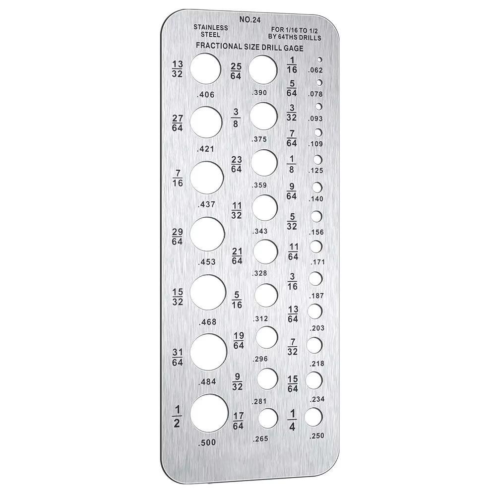29 Holes Bolt Wire Drill Gauge Multifunctional Screw Gauge Card Drill Template Gauging