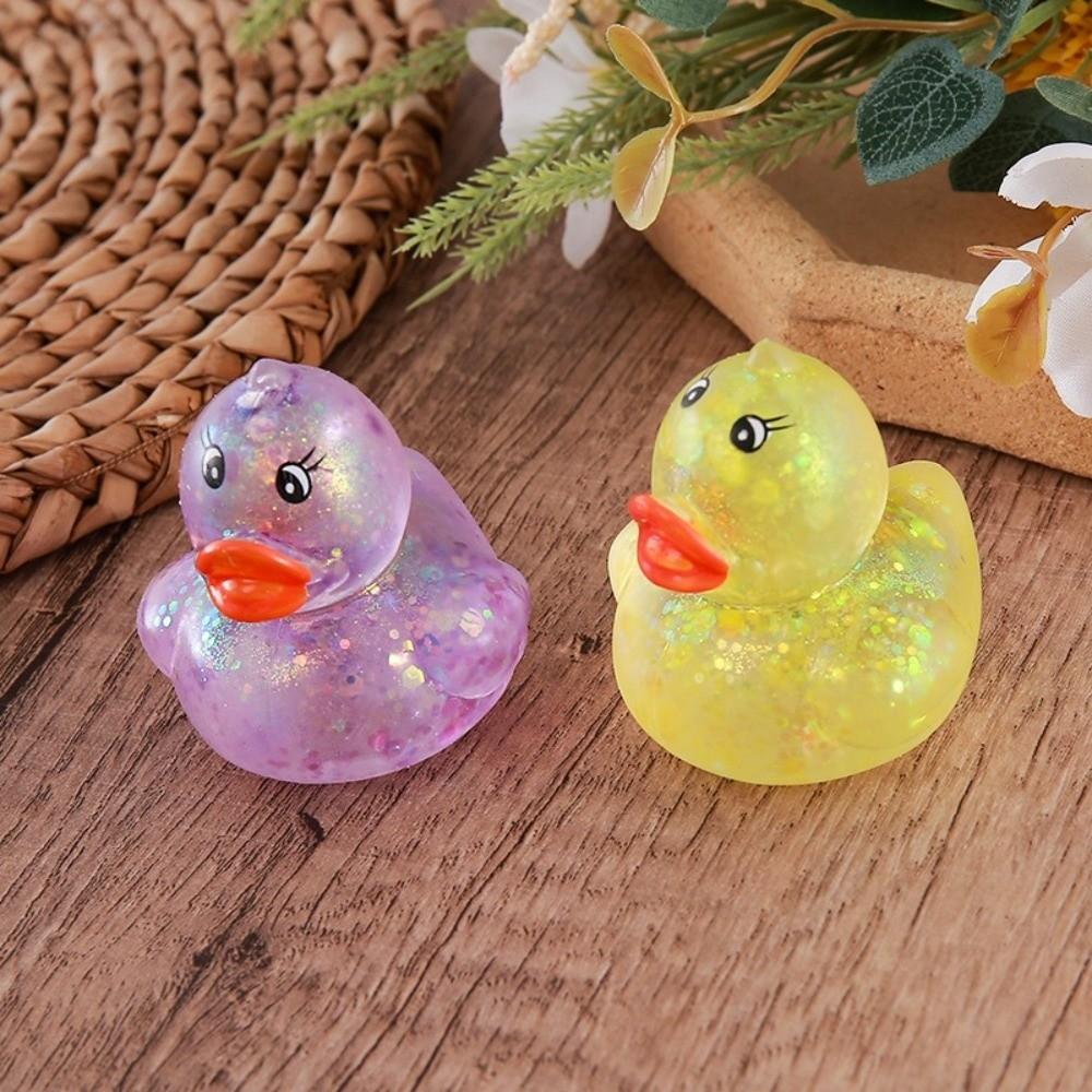 Soft Duck Squeeze Toy Random Color Decompression Toy Kawaii Style Animal Stress Toy Party Gifts